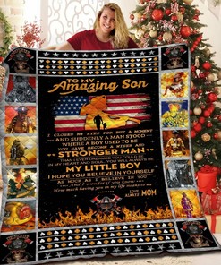 Personalized Firefighter Quilt Blanket Bedding Set for Home Decoration and Family Gifts
