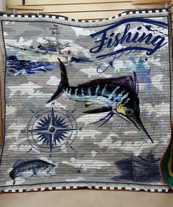 Personalized Fishing Bedding Set for the Bedroom, Gifts for Family and Friends