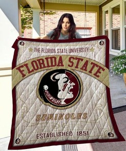 Personalized Florida State Seminoles Quilt Bed Set Blanket for Home Decoration