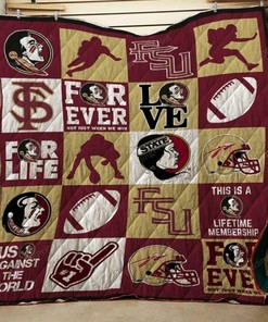 Personalized Florida State Seminoles Quilt Blanket Bedding Set for Home Decoration