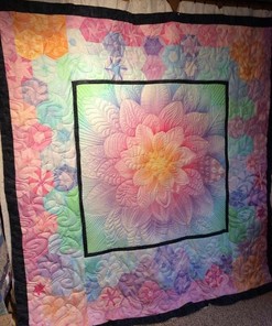 Personalized Flower Quilt Bedding Set for Anniversaries and Special Occasions
