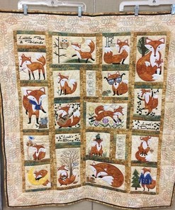 Personalized Fox Quilt Bedding Set for Home Decoration and Picnic Adventures