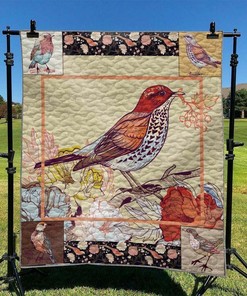 Personalized Fox Quilt Bedding Set for Home Decoration and Picnics, Perfect Gifts for Family