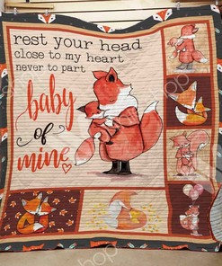 Personalized Fox Quilt Blanket Bedding Set - Ideal for Bedroom Decor and Family Gifts
