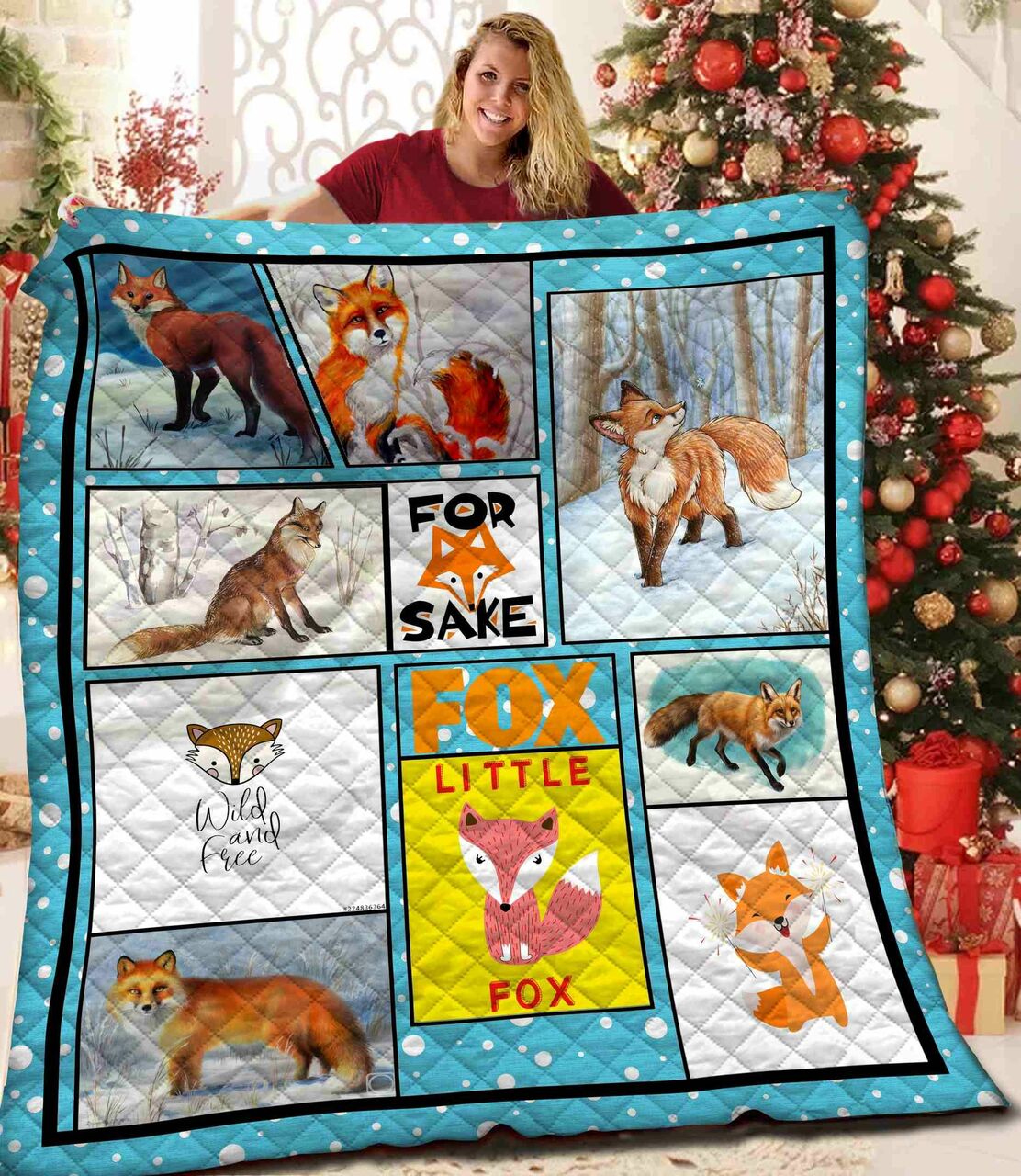 Personalized Fox Theme Bedding Set with 2 Pillowcases, Ideal for Bedroom Decor