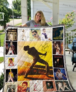 Personalized Freddie Mercury Poster Quilt Bedding Set for Bedroom Decor and Gifts for Fans