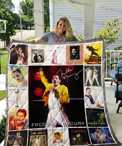 Personalized Freddie Mercury Poster Quilt Bedding Set for Home Decoration and Family Gifts