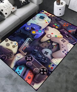 Personalized Game Area Rugs - Game Rugs-1 with 3D Gamer Carpet Decor
