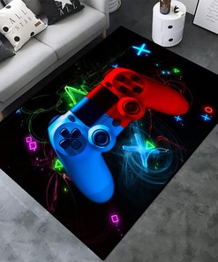 Personalized Game Area Rugs for Gamers: Non-Slip Polyester Mat (G-1)