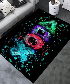 Personalized Game Area Rugs for Gamers: Non-Slip Polyester Mat (G-5)