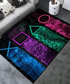 Personalized Game Area Rugs for Gamers: Non-Slip Polyester Mat (G-7)