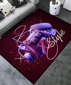 Personalized Game Area Rugs for Gamers: Non-Slip Polyester Mat (G-9)