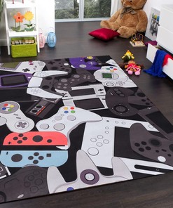 Personalized Gamepad Area Rug - Area Rugs with Video Game Design - Non-Slip Crystal Sofa Floor Polyester Mat