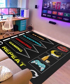 Personalized Gamer Area Carpet for Kids Boys - Non-Slip Crystal Sofa Floor Mat