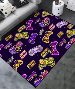 Personalized Gamer Carpet Decor | Customizable Game Area Rug | Controller Player Boys Gifts