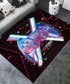 Personalized Gamer Carpet Decor | Customizable Game Area Rug | Non-Slip Crystal Floor Polyester Mat
