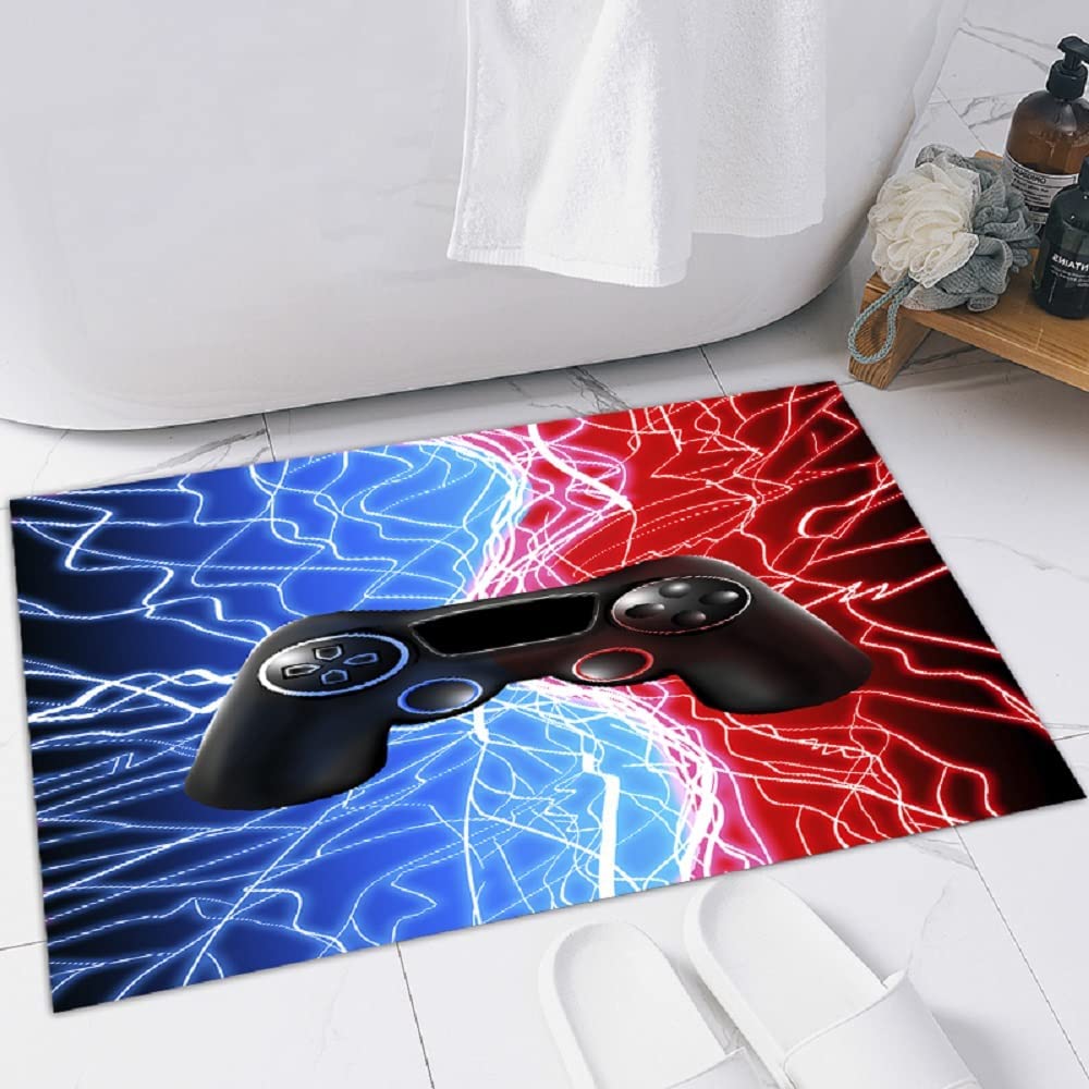 Personalized Gamer Gamepad Controller Area Rug for Boys Room Decor - Suitable for Room - Ammyni (Pattern 07, Green) - Image 2