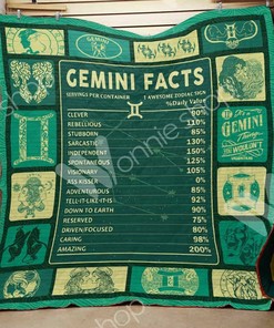 Personalized Gemini Horosco Quilt Blanket Bedding Set for Home Decoration and Family Gifts