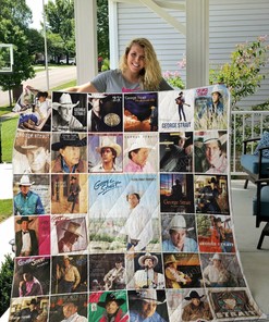 Personalized George Strait Album Covers Quilt Bedding Set Blanket - Perfect Gifts for Family and Bedroom Decor