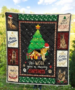 Personalized German Shepherd Quilt Bedding Set for Family Gifts and Bedroom Decor