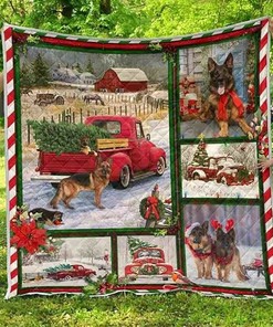 Personalized German Shepherd Quilt Bedding Set for Home Decoration and Gifts for Family