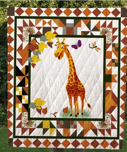 Personalized Giraffe Eat Love Pray Quilt Bedding Set Blanket - Ideal for Bedroom Decor and Family Gifts