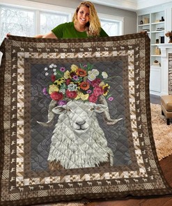 Personalized Goat Quilt Bedding Set for Home Decoration and Picnic, Gifts for Family