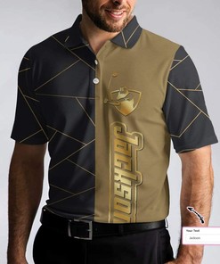 Personalized Golden Lines Golf Custom Name Polo Shirt