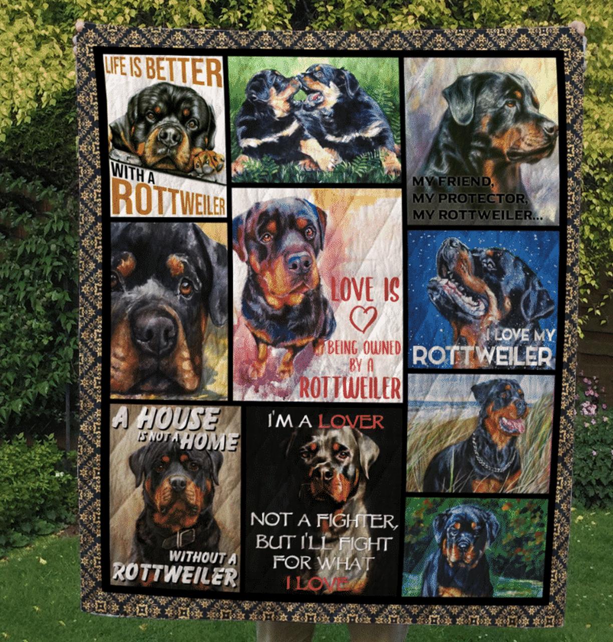 Personalized Golden Retriever Quilt Bedding Set - Great for Bedroom Decor and Family Gifts