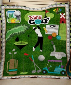 Personalized Golf Mini Quilt Bedding Set - Great for Bedroom Decor and Family Gifts