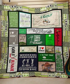 Personalized Golf Quilt Bedding Set - Great for Home Decoration and Family Gifts