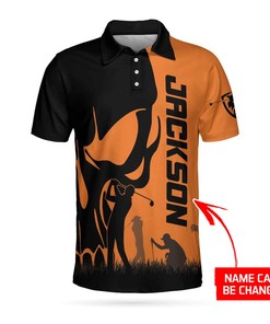 Personalized Golfer Skull Polo 3D All Over Printed Unisex Shirts