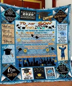 Personalized Graduation To My Son Quilt Bedding Set Blanket From Mom I Can Promise To Love You For The Rest Of Mine