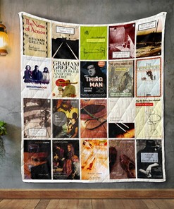 Personalized Graham Greene Books Quilt Bedding Set for Bedroom Decor and Family Gifts