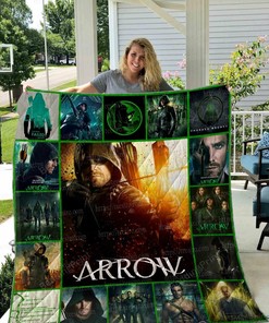 Personalized Green Arrow Quilt Bedding Set Blanket for Home Decor and Family Gifts