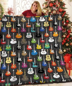 Personalized Guitar Bedding Set with Custom Name for Picnic and Outdoor Activities