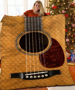 Personalized Guitar Quilt Bedding Set for a Creative and Unique Bedroom Decor