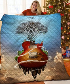 Personalized Guitar Quilt Bedding Set for a Thoughtful and Unforgettable Gift