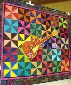 Personalized Guitar Quilt Bedding Set for a Unique and Memorable Gift