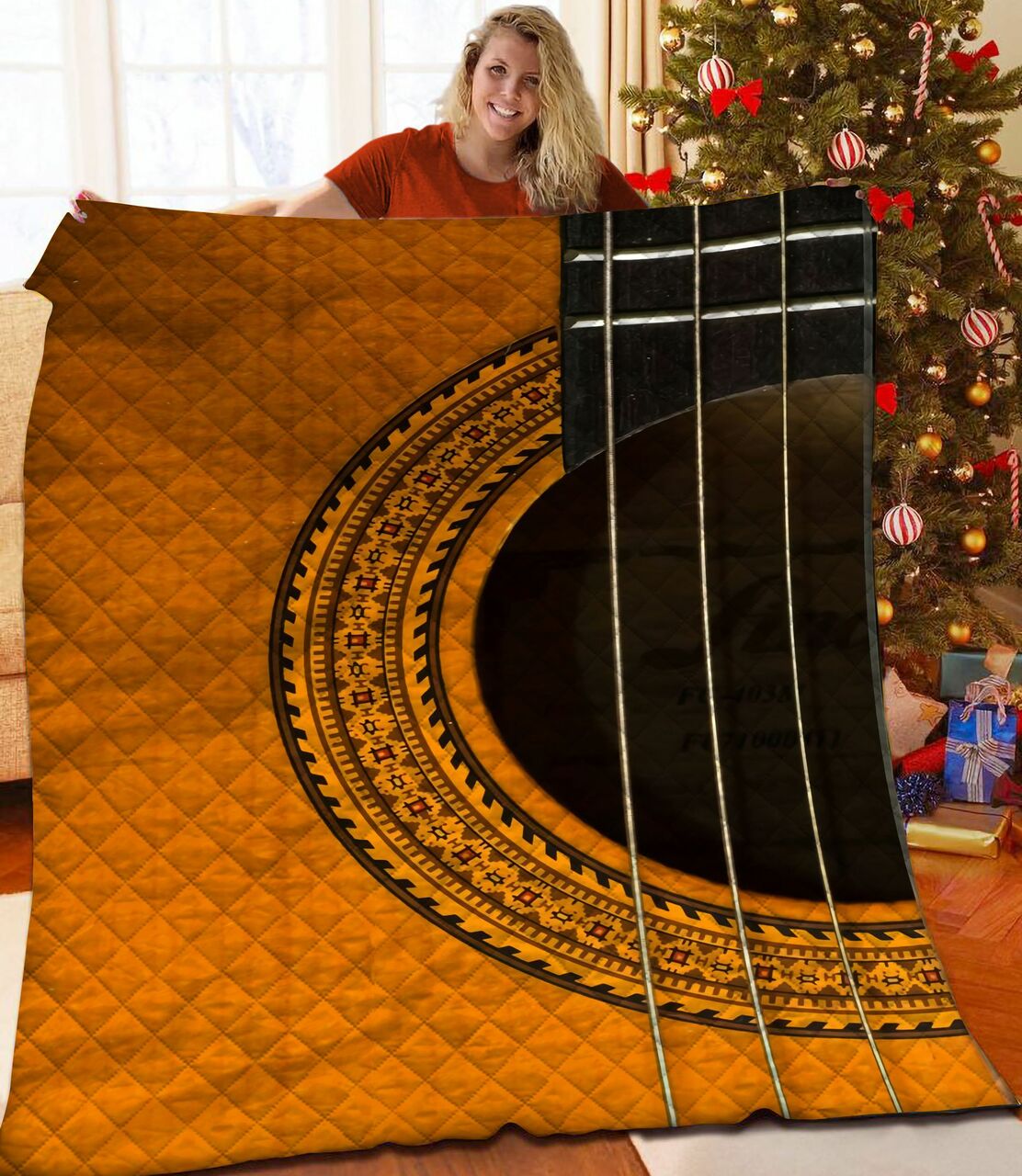 Personalized Guitar Quilt Set - Ideal Gift for Guitar Enthusiasts