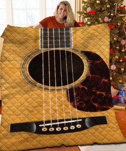 Personalized Guitar Theme Quilt Bedding Set for a One-of-a-Kind Bedroom Decor