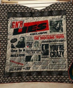 Personalized Guns N Roses Quilt Bedding Set - Great for Bedroom Decor and Family Gifts