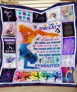 Personalized Gymnastics Quilt Bedding Set for Home Decor and Picnics, Great Gifts for Family