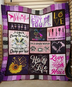 Personalized Hair Stylist 3D Printing Quilt Bedding Set Blanket- Great for Bedroom Decor and Family Gifts