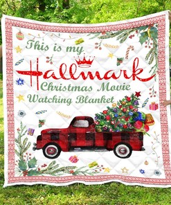 Personalized Hallmark Chrismas Quilt Bedding Set for Bedroom Decor and Family Gifts