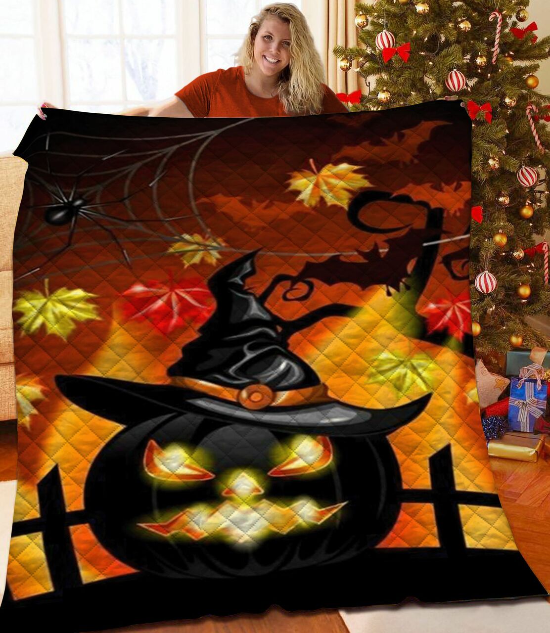 Personalized Halloween Bed Set - Great for Bedroom Decor and Family Gifts