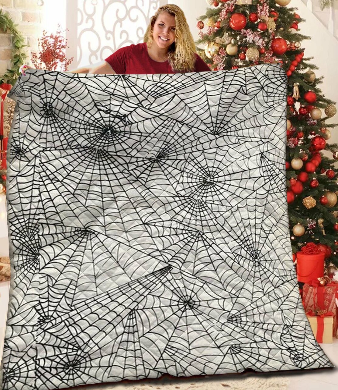 Personalized Halloween Quilt and Pillow Shams - Great for Bedroom Decor and Family Gifts