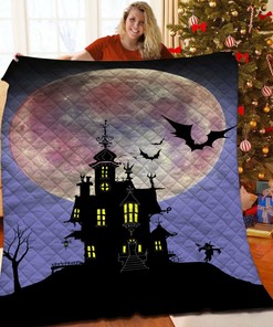 Personalized Halloween Quilt and Pillowcases Set - Great for Bedroom Decor and Family Gifts