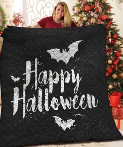 Personalized Halloween Quilted Bedding and Pillow Cover Set - Great for Bedroom Decor and Family Gifts