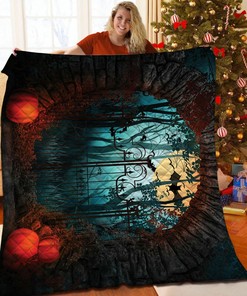 Personalized Halloween Quilted Bedding and Pillowcases Set - Great for Bedroom Decor and Family Gifts